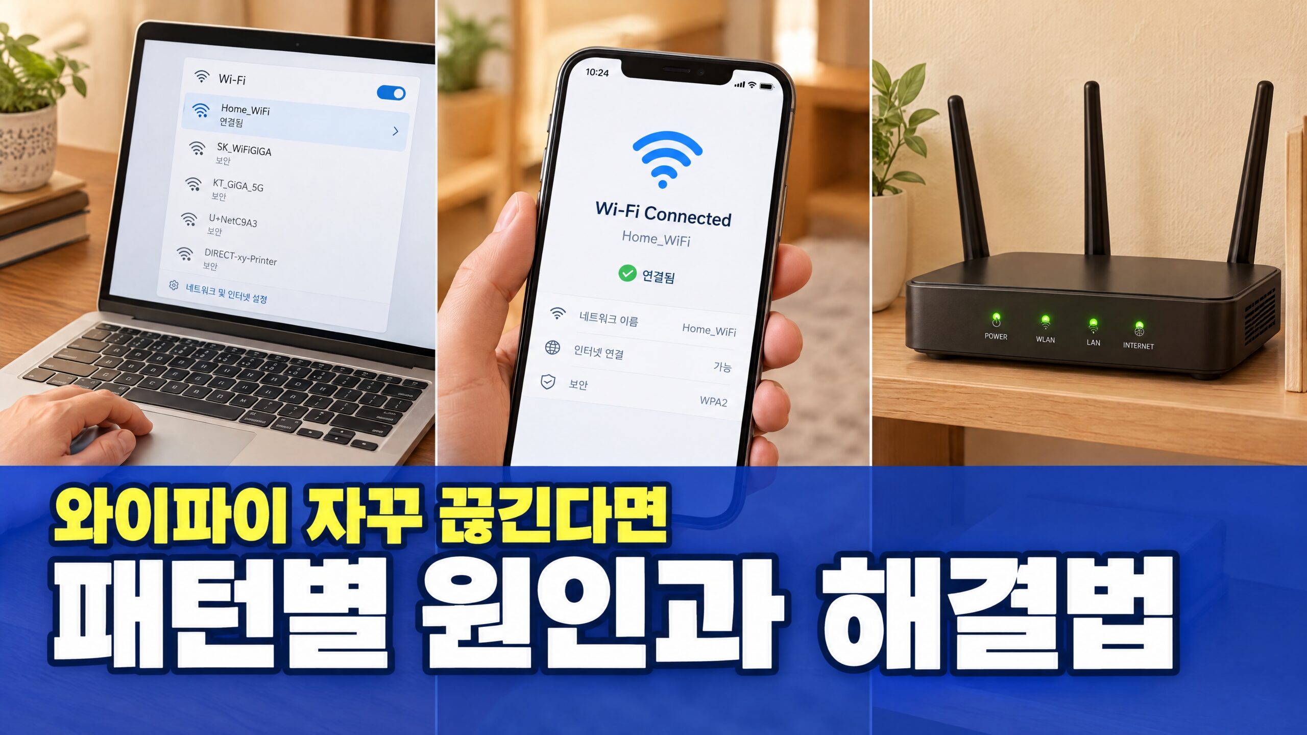 와이파이 연결 끊김 해결