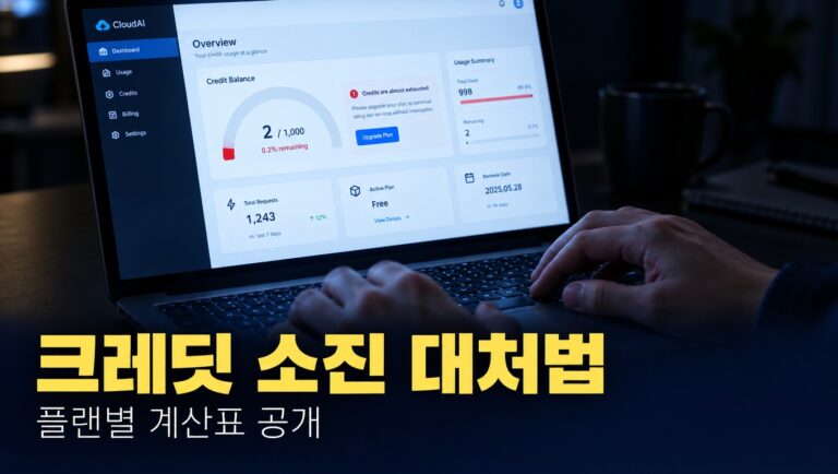 어도비 파이어플라이 크레딧 소진 대처법 – 4개 플랜 소모량 계산표